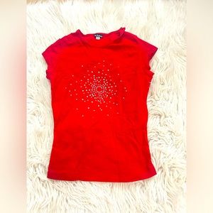 Le Château - Red Bejeweled Top ✨